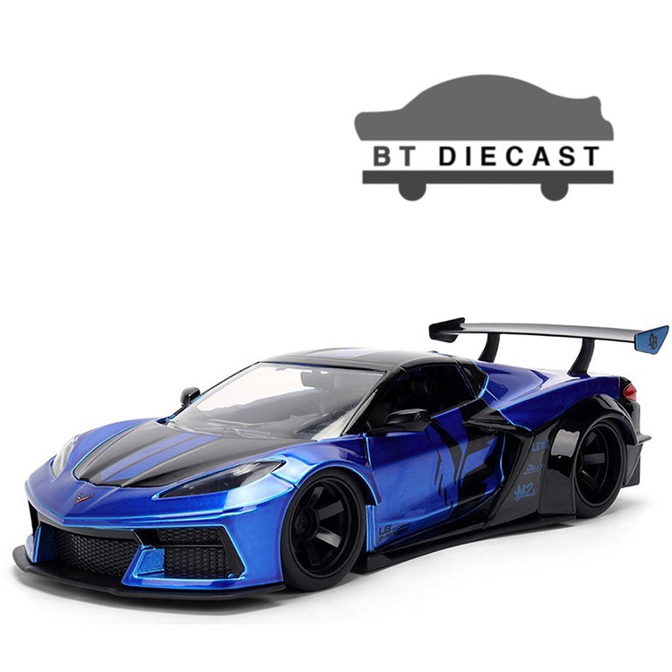 JADA HYPER SPEC CHEVROLET CORVETTE C8 LIBERTY WALK LBWK 1/24 BLACK / BLUE 36496