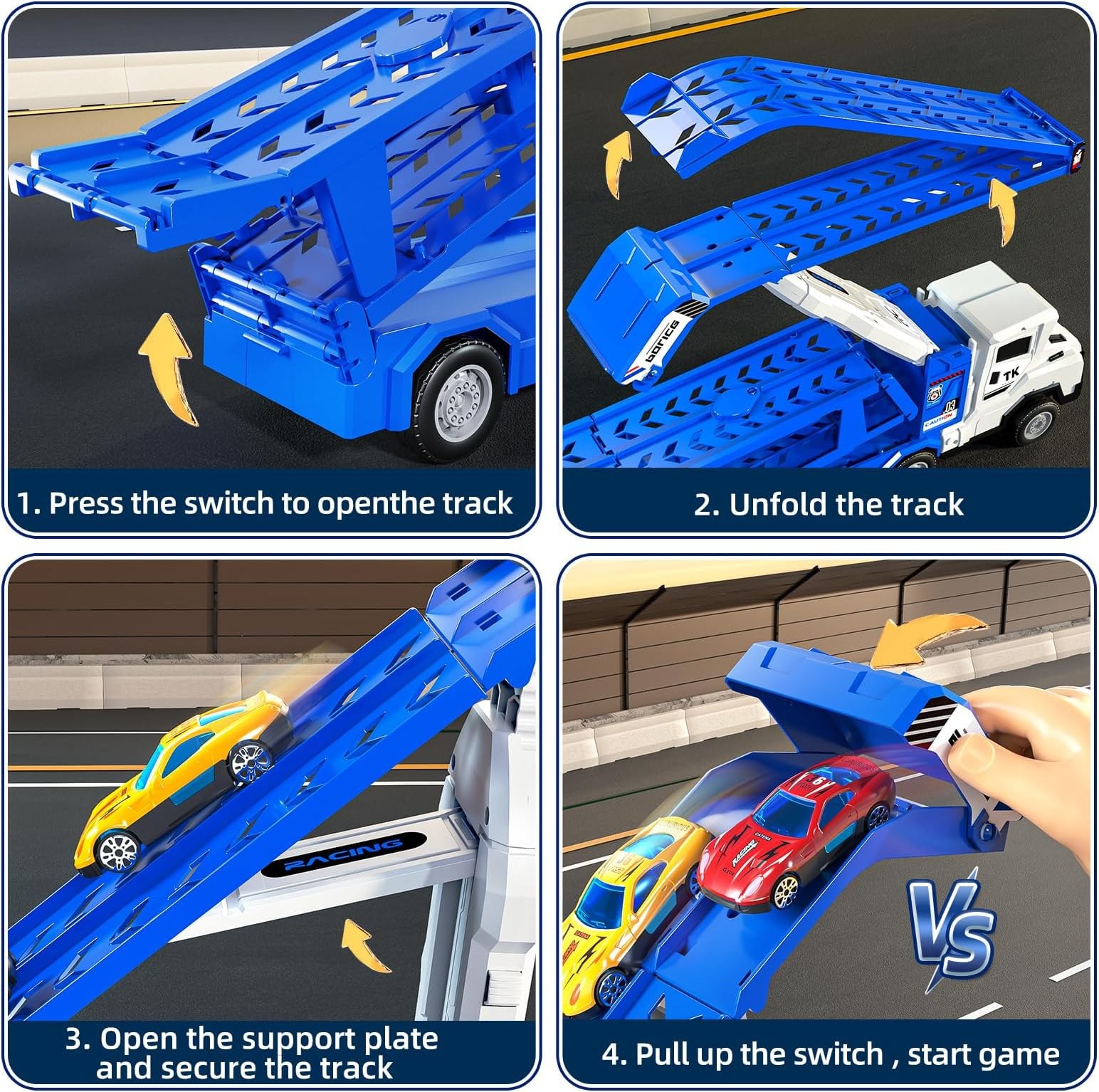 Transport Truck Toys for 3 4 5 6 7 Years Old Boys,Toys Cars Track Set Transpo…