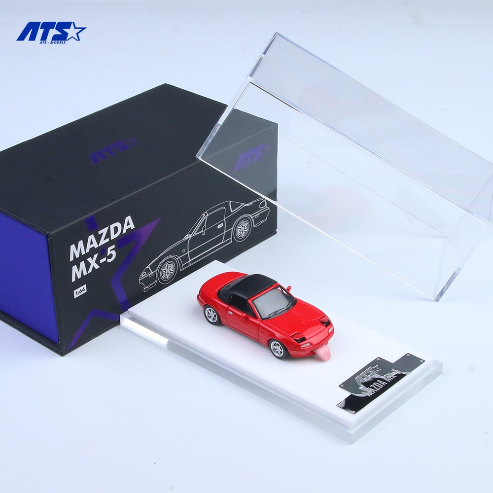 ATS 1:64 Mazda MX5 Miata NA Tongue Out Opened PopUp Lights Diecast Car Variant