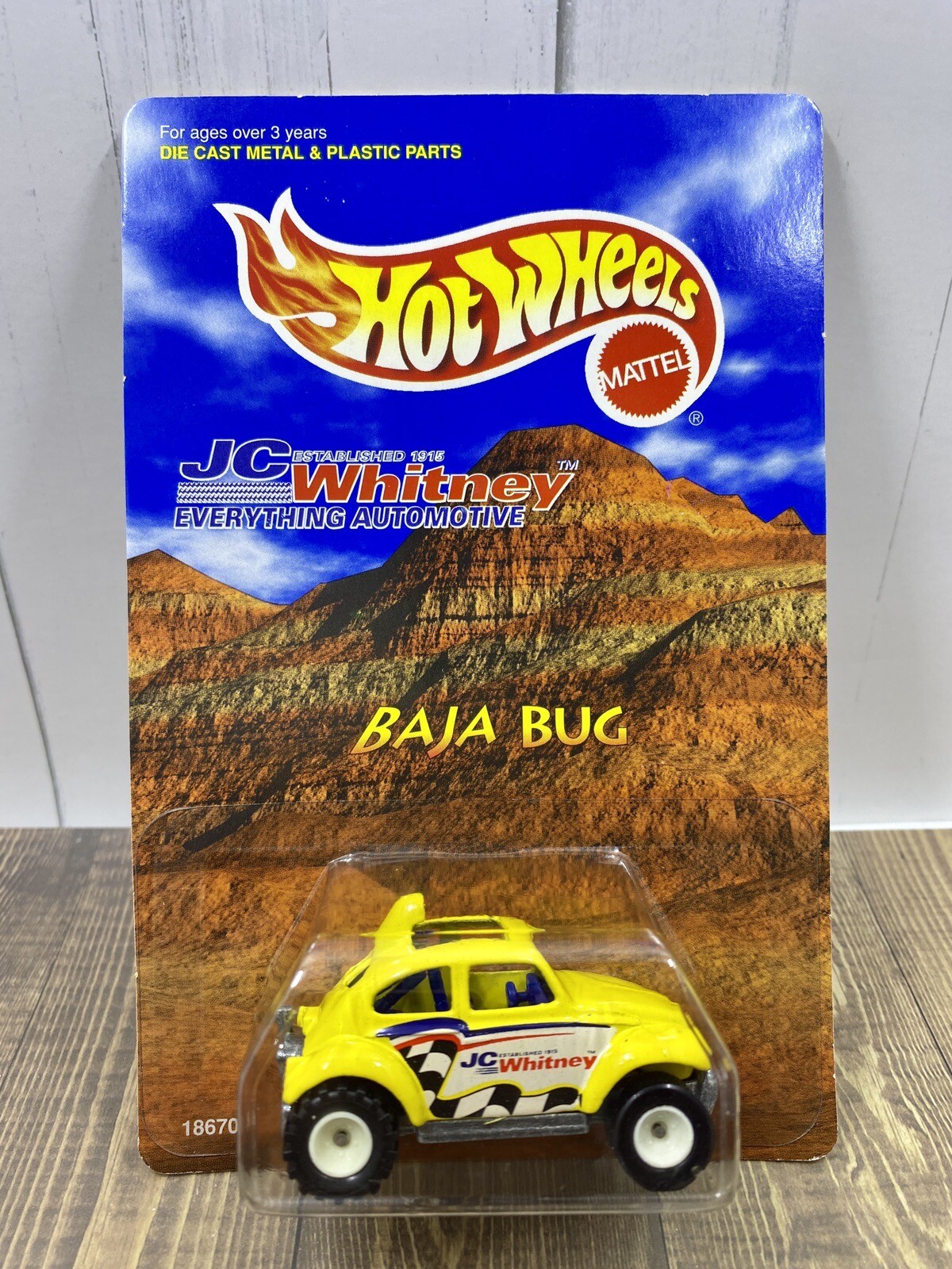 1998 Hot Wheels JC Whitney VW Baja Bug Exclusive Promo NOS/NOC w/ Protecto-Pak