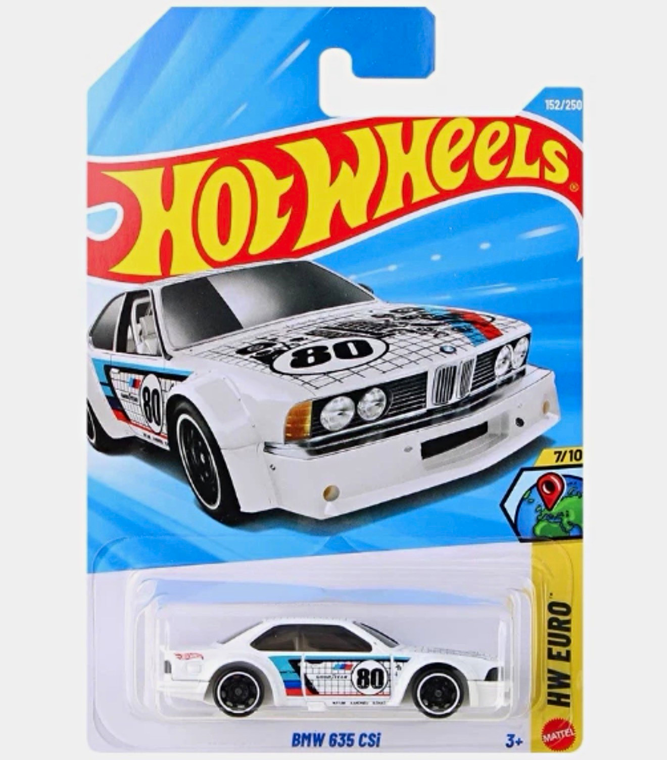 Hot Wheels BMW 635 CSi HW Euro White 152/250 Mint Diecast 1:64
