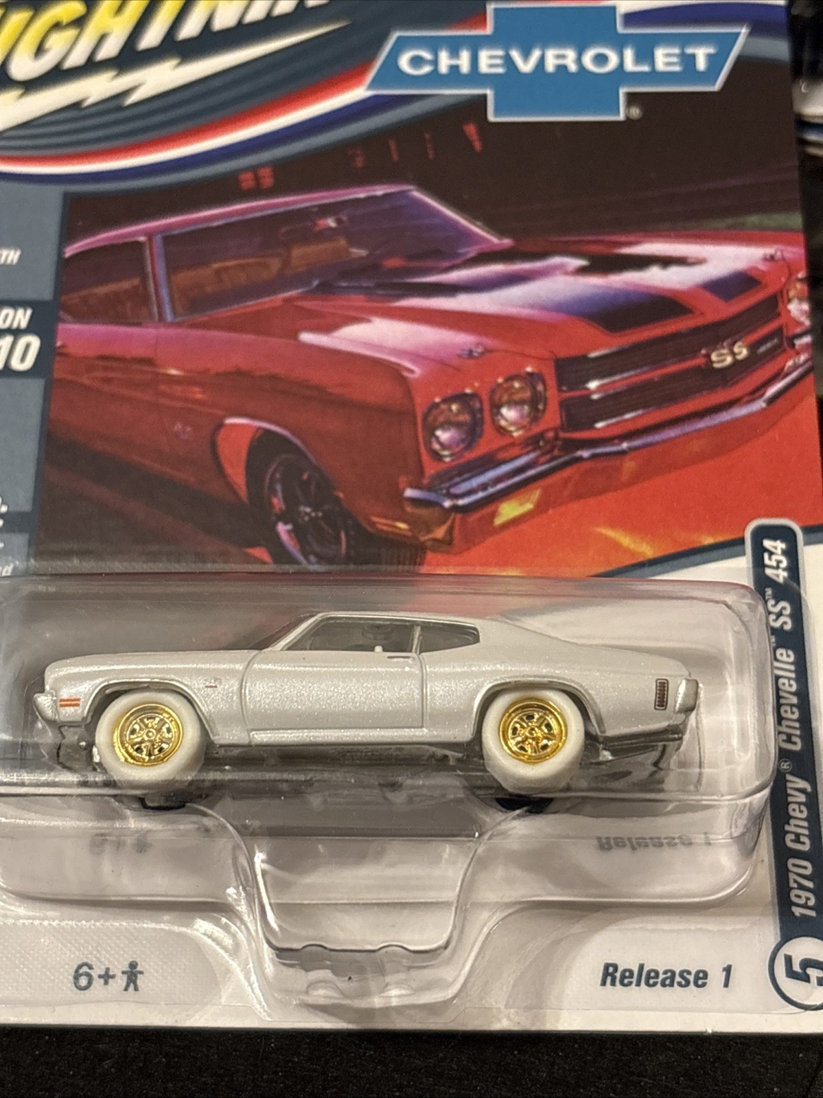 Johnny Lightning 1970 CHEVY CHEVELLE SS 454 Chase WHITE LIGHTNING 2022 Rel 1 #5