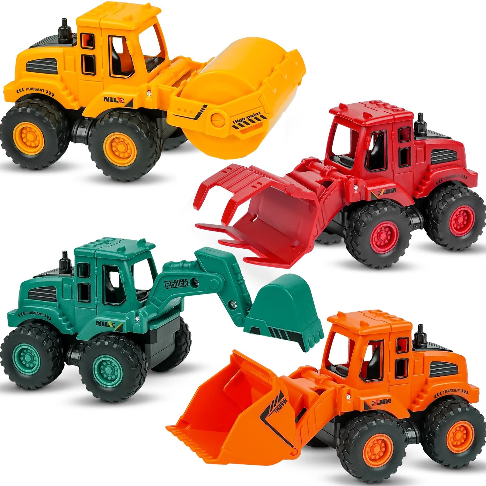 Construction Toys for 3 Years Old Boys Girls Kids, Friction Powered Construct…