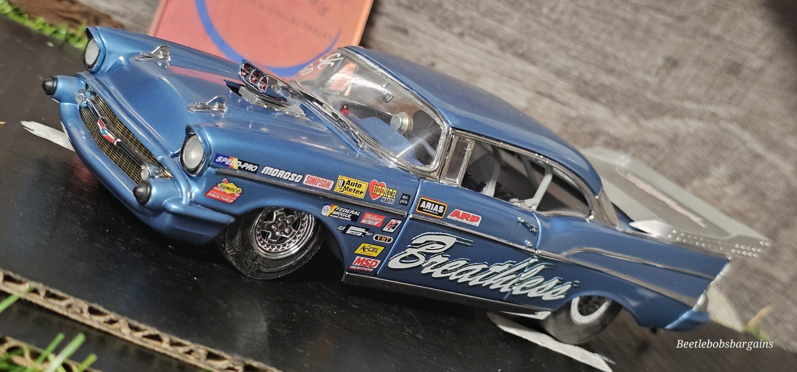 Danbury Mint 1957 Chevy Bel Air Pro Street Super Comp Dragster “Breathless” 1:24