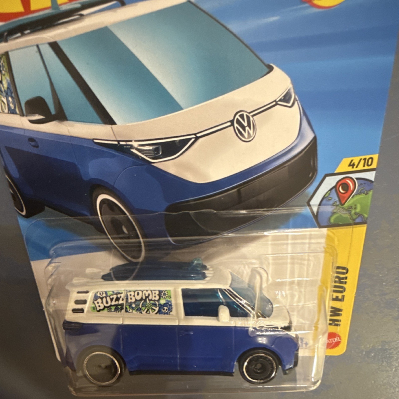 Hot Wheels VW ID. Buzz Bomb HW Euro 1:64 Blue/White Diecast Van 2026 Unopened
