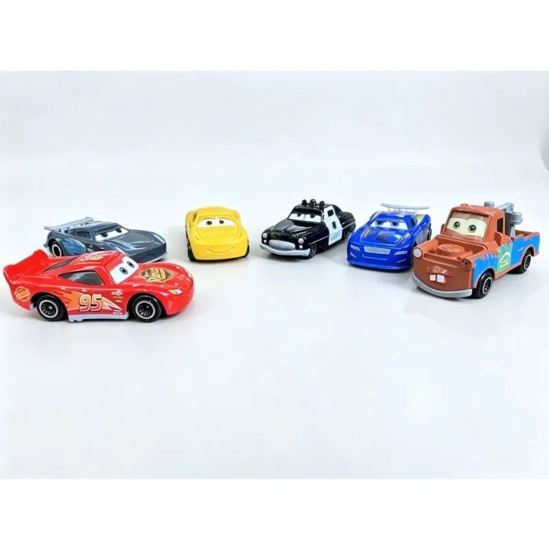 6 Pcs Disney Cars 3 Lightning McQueen Racer Car & Mack Truck Kids Toy Collection