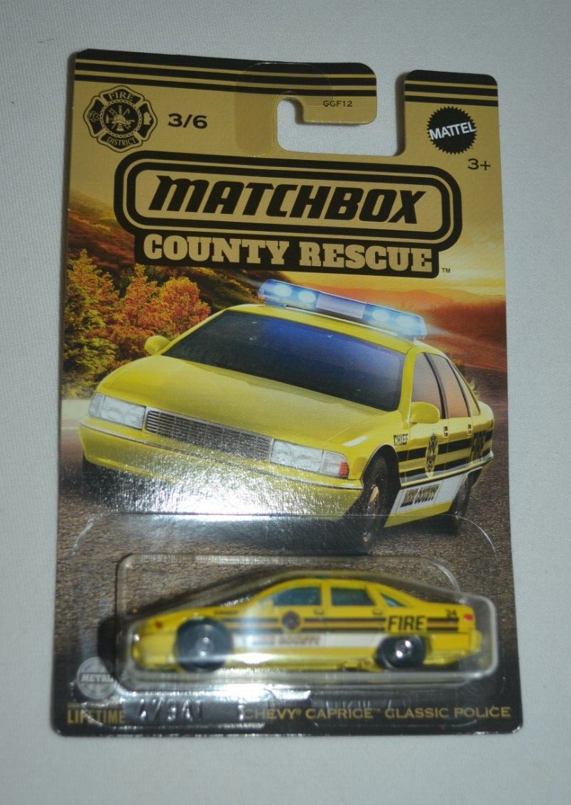 MATCHBOX 2023 MATCHBOX COUNTRY RESCUE – CHEVY CAPRICE CLASSIC POLICE FIRE CHIEF