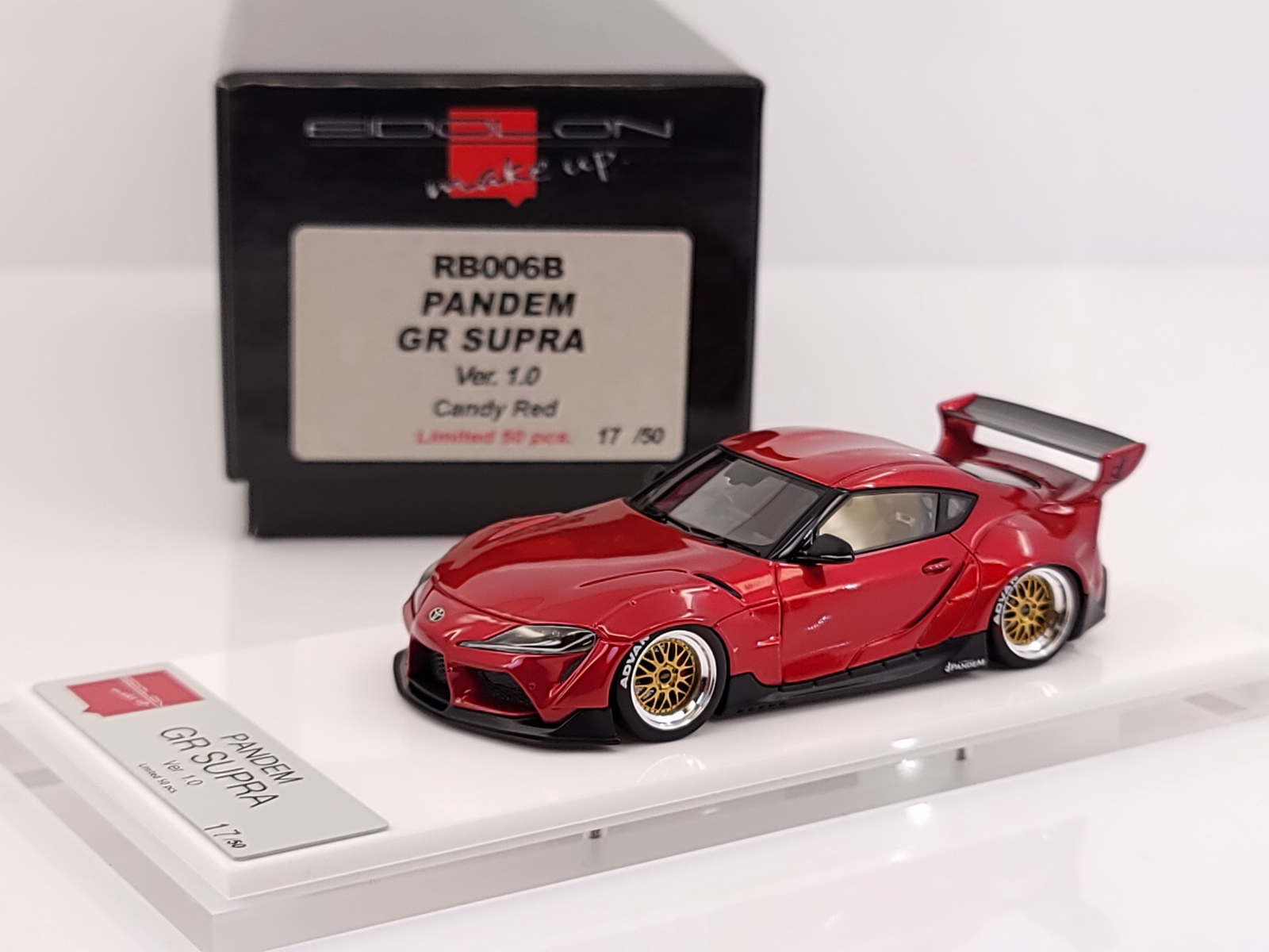 Make Up Eidolon 1:43 Pandem Toyota GR Supra(A90) Ver. 1.0 Candy Red(RB006B)LE 50