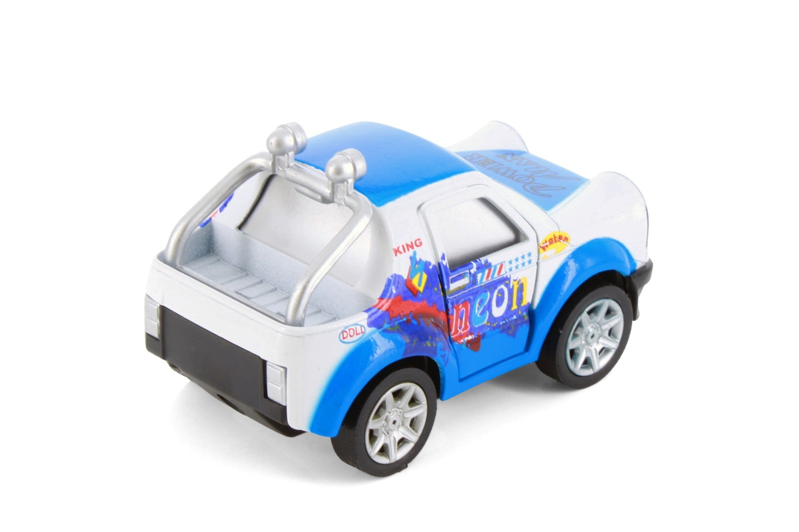 Cutie Cars w/Movable Eyes & Tongues – Power Man, Blue – Showcasts 403/4D – 4″