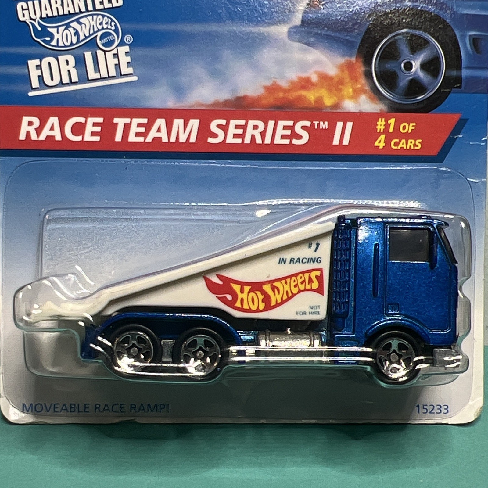 Hot Wheels Race Team Series II Ramp Truck 1:64 Diecast 1996 Blue/White Unopened