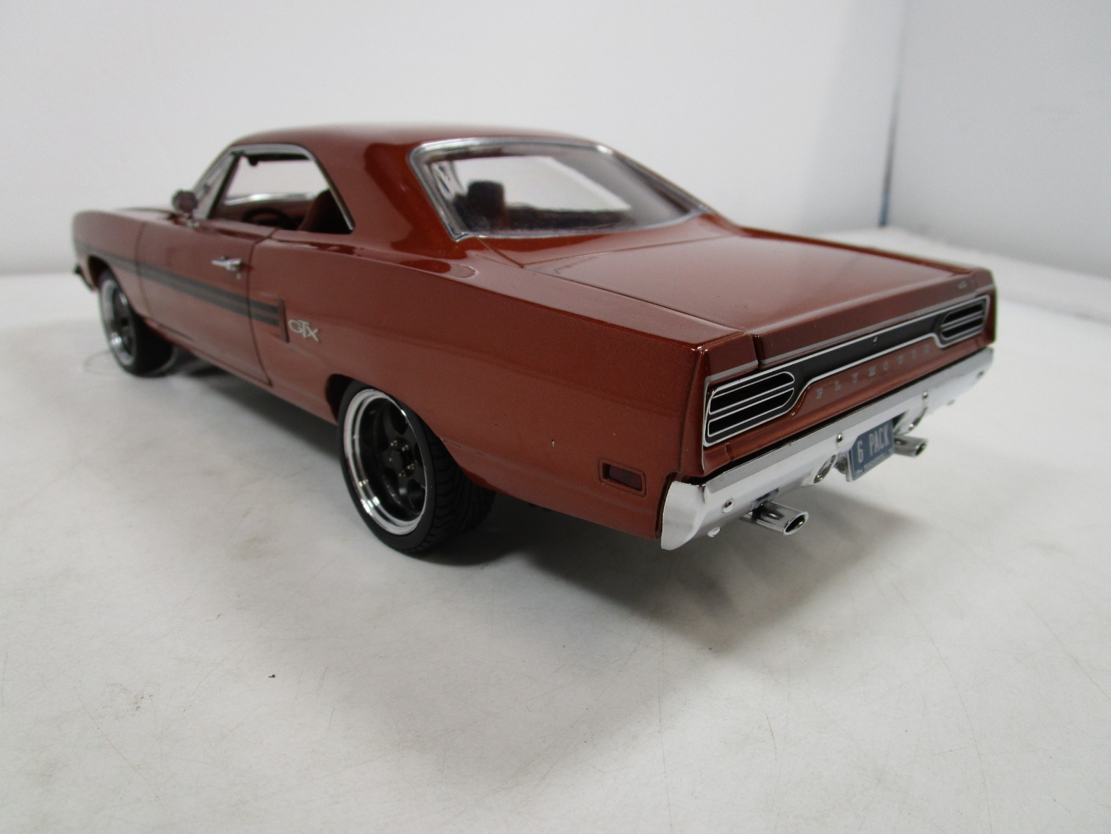 GMP 1/18 COPPER/BLACK 1970 PLYMOUTH GTX USED NICE WITH ISSUES NO BOX