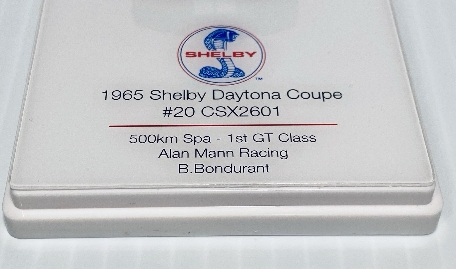 Rare TSM 1965 Shelby Daytona Coupe #20 500KM Spa 1 Alan Mann Racing B. Bondurant