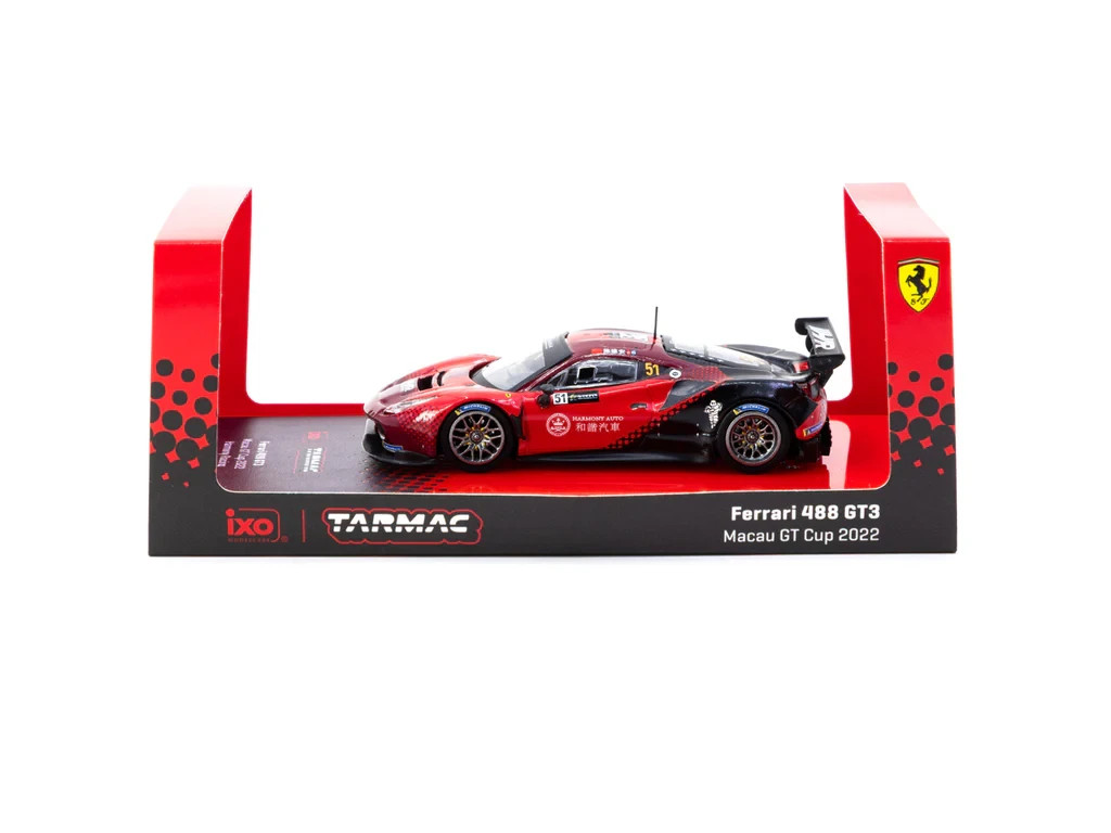 Tarmac Works 1:64 Ferrari 488 GT3 Macau GT Cup 2022 Harmony Racing #51