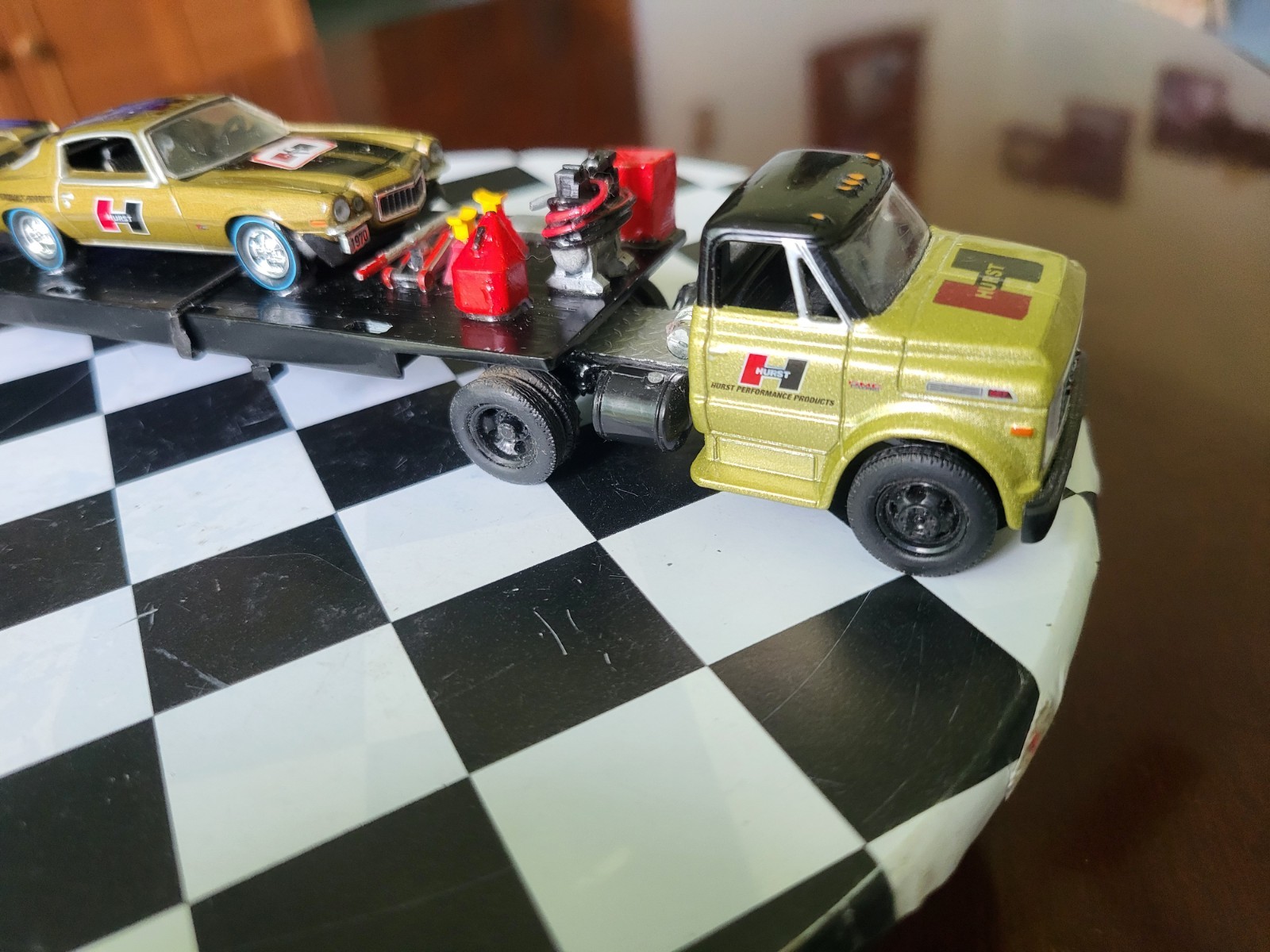 M2 Gold Hurst Series Customized ,70 GMC 5500 Truck, 69 Olds,70 Chevy Comaro 1/64