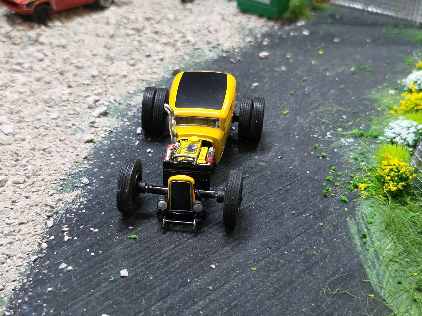 Custom 1:64 street Rat Rod lowered hot FORD chopped panel paddy wagon HotWheels