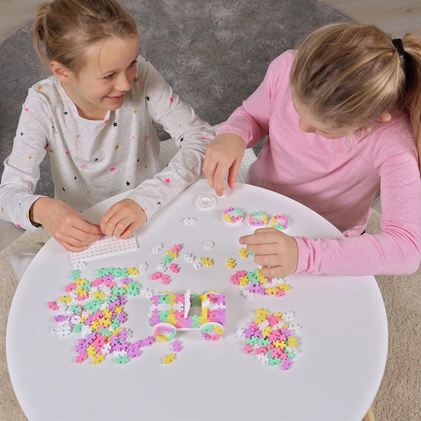 PLUS PLUS Color Cars Tube, Candy – Car Building Kit, 200 Mini Hashtag Blocks …