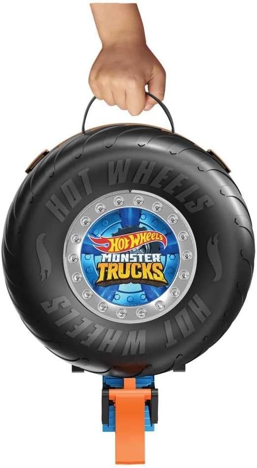 Hot Wheels Monster Trucks Stunt Tire Playset, Includes 3 Hot Wheels Monster T…