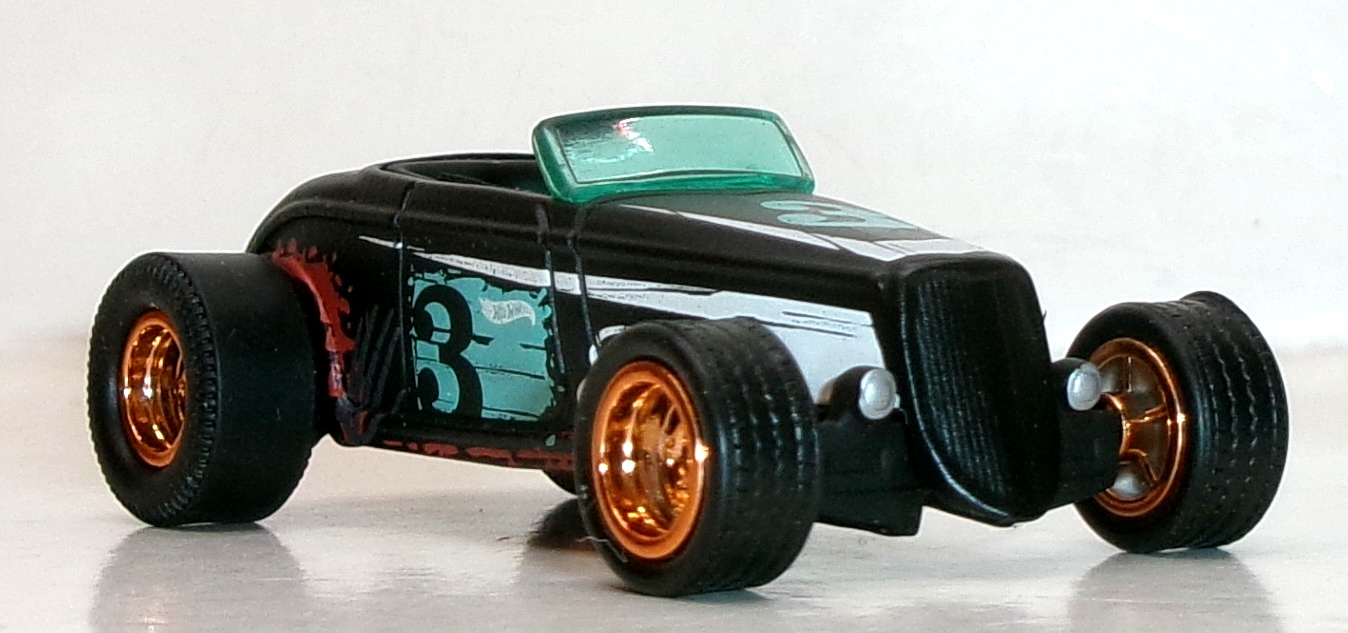 LOOSE 2025 HOT WHEELS 1:64 BLACK ’33 FORD LO BOY WHEEL SWAP REAL RIDERS