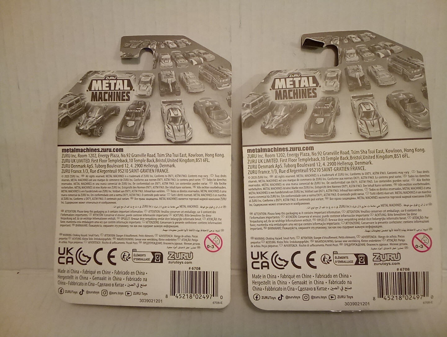 2 Lot Zuru Metal Machines Die-Cast Cars 1:64 Poison Ivy Red, Cadet Blue