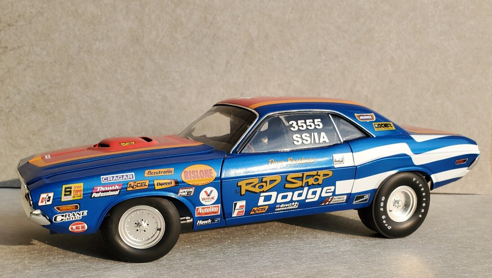 ROD SHOP 1971 CHALLENGER SUPER STOCK 1:18 #A1806028AA – 1 OF 300 by ATOMIC AUTO