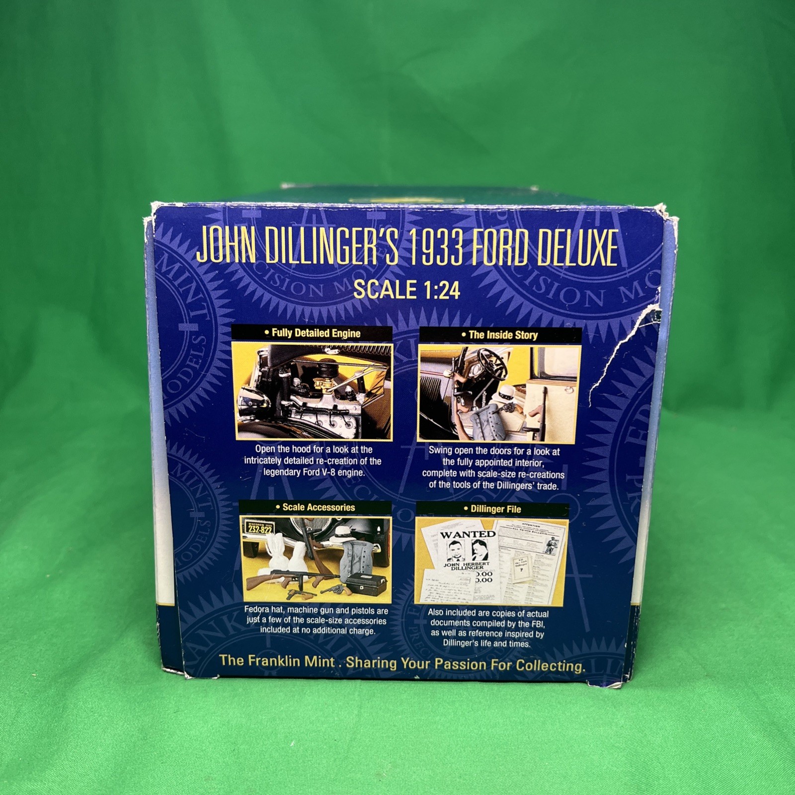 Franklin Mint Ford Deluxe 1933 1:24 Black Diecast Car John Dillinger (42)