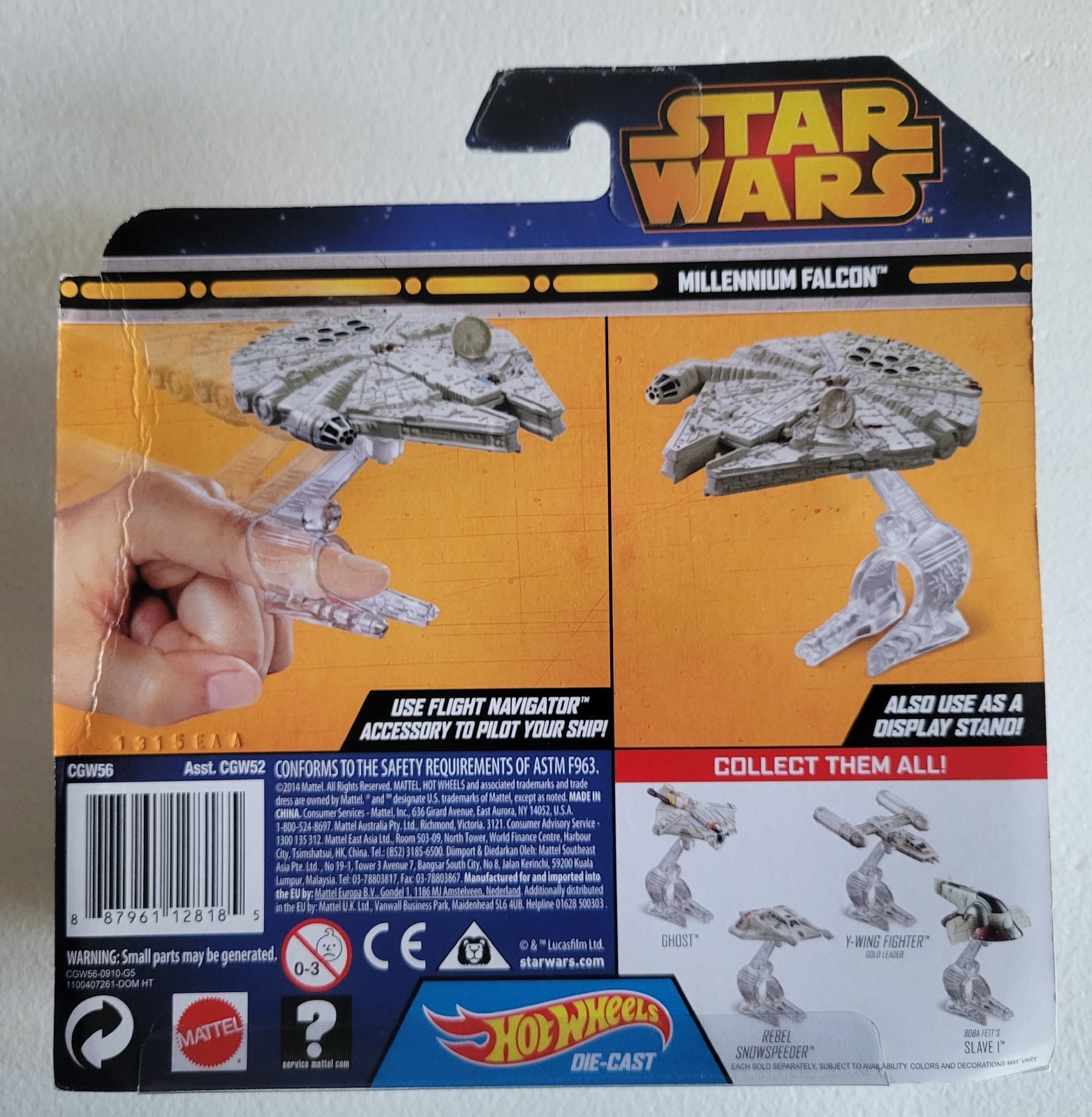 Hot Wheels Star Wars The Force Awakens Millennium Falcon w/ Flight Navigator NIP