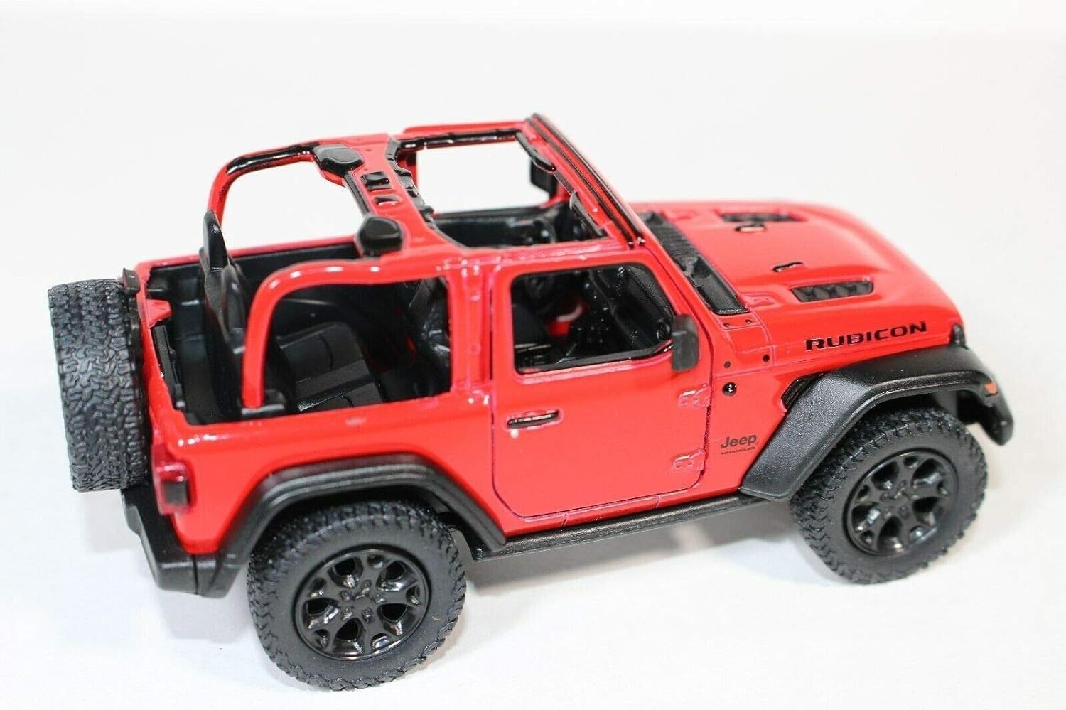 5 Inch Jeep Wrangler Rubicon Die Cast Model Car Red Pullback Action Toy