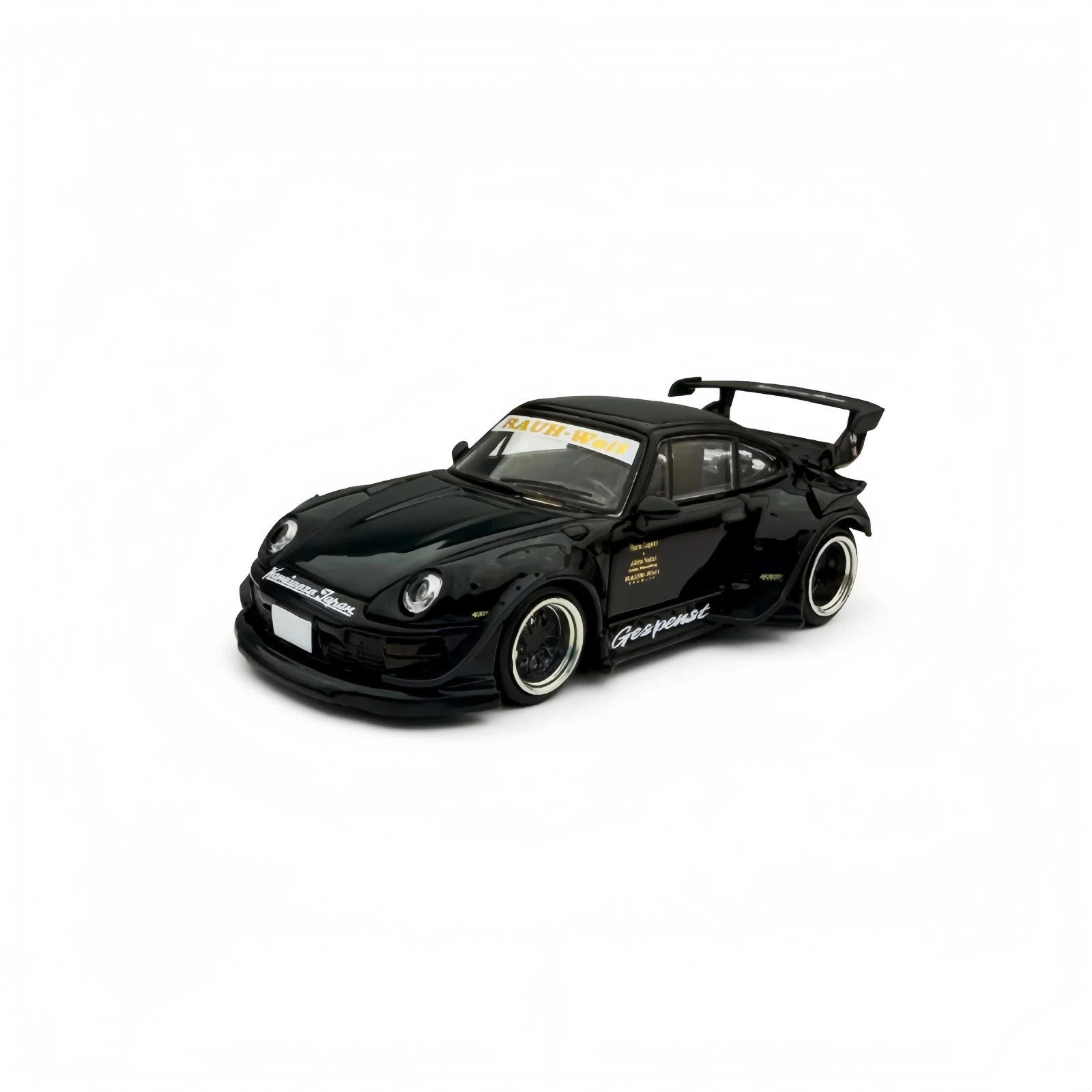 Model Model 1:64 Porsche RWB 993 Black Diecast Car