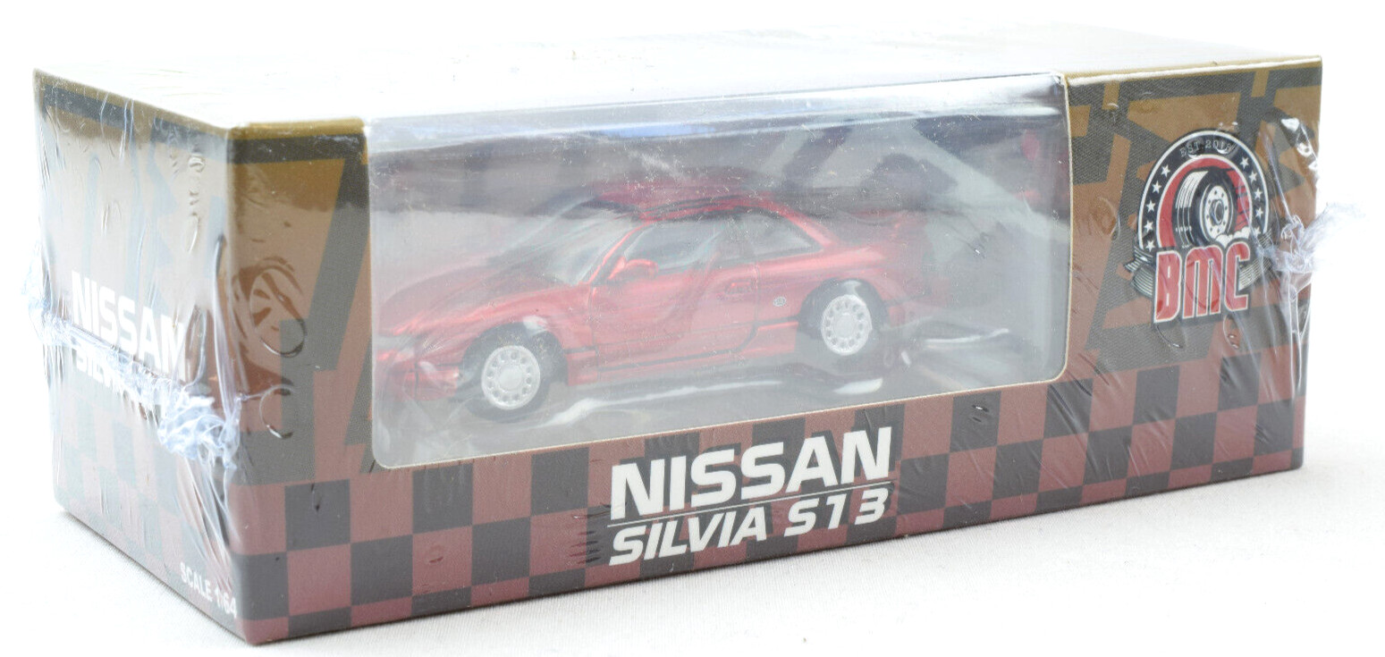 BM Creations Nissan Silvia S13 – Metallic Red – LHD 1:64 Diecast Car 64B0301