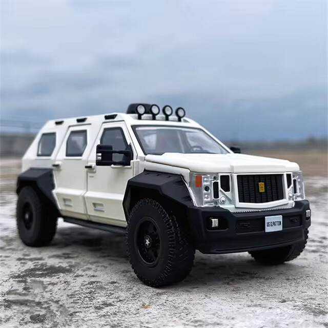 1:32 G.Patton Off- Road Alloy Diecast Model Car With Sound And Light Kids Gift