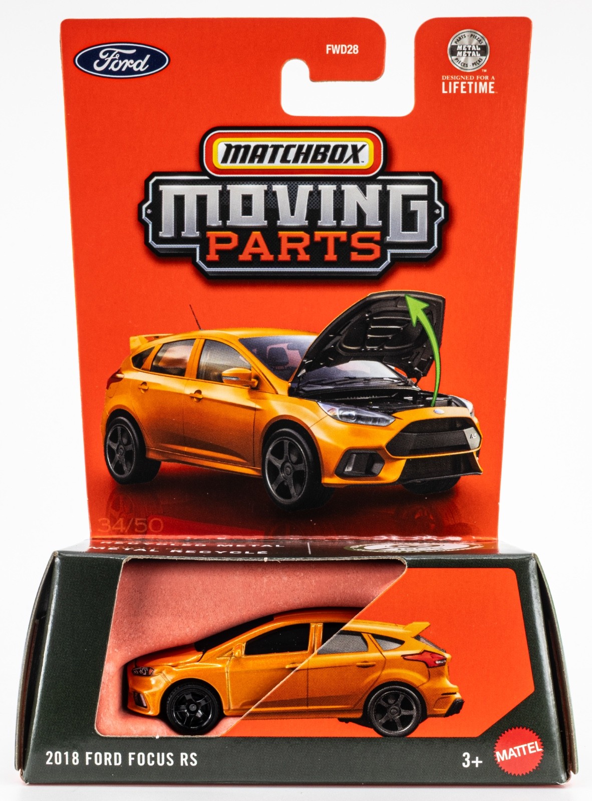 2026 Matchbox Moving Parts #34 2018 Ford Focus RS TIEF ORANGE | FSC