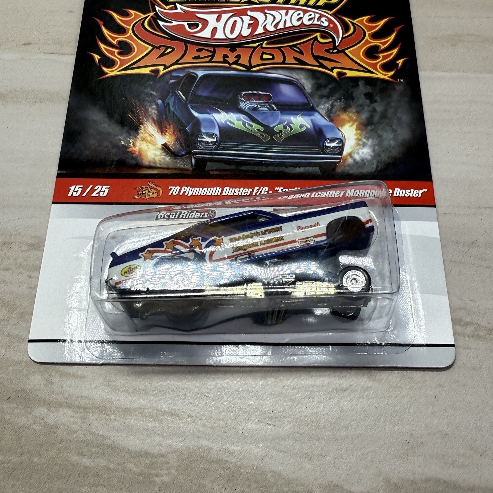 Hot Wheels 70 Plymouth Duster F/C English Leather Mongoose Drag Strip Demons Car