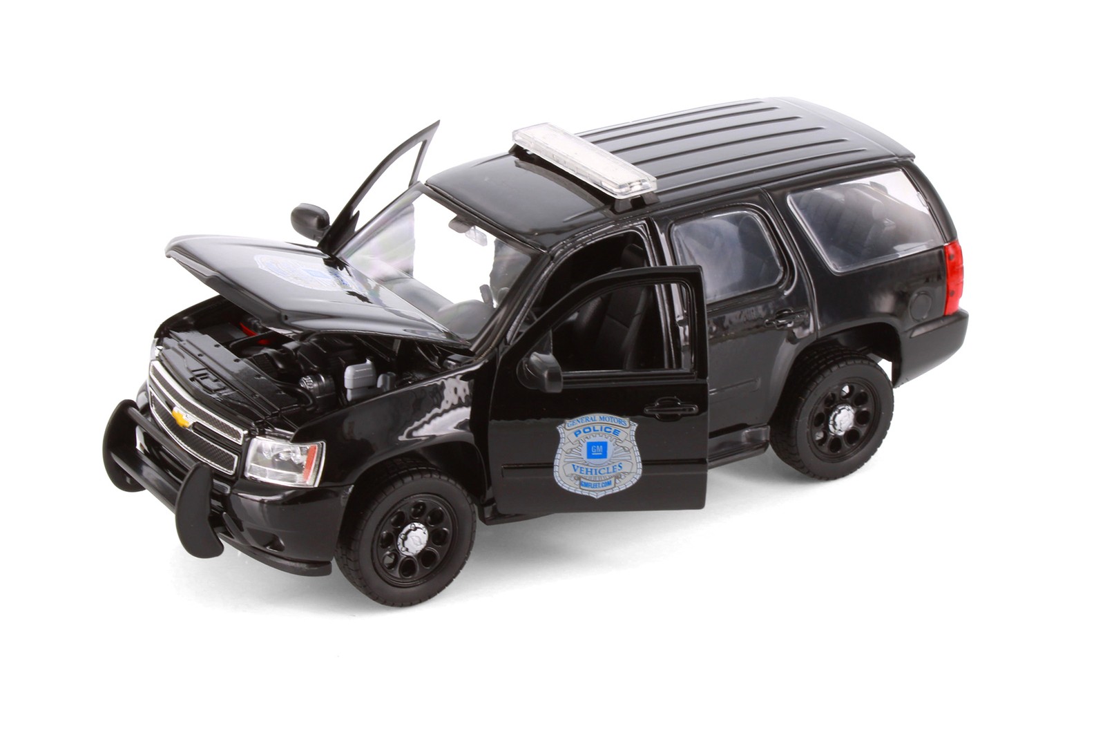 BOX OF 4 2008 CHEVY TAHOE GENERAL MOTORS POLICE 1/24 DIECAST CAR 22509BP/4D