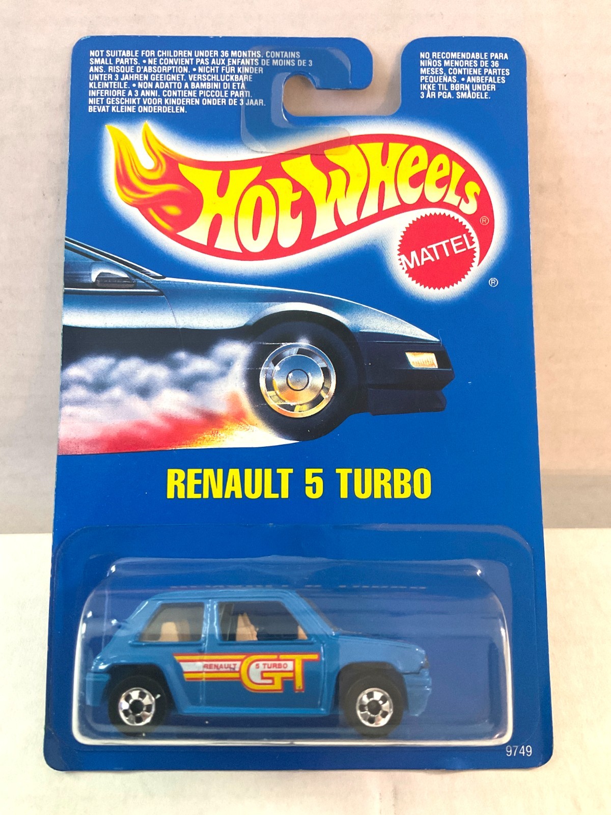 Hot Wheels RENAULT 5 TURBO – 1990 BLUE CARD – Canada ONLY! NNO – BLUE