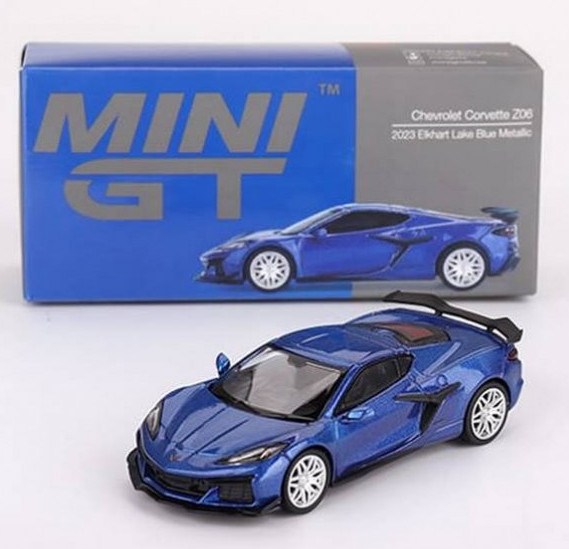 MINI GT – CHEVROLET Corvette C8 Z06 Elkhart Lake Metallic Blue 2023 LHD – 1/6…