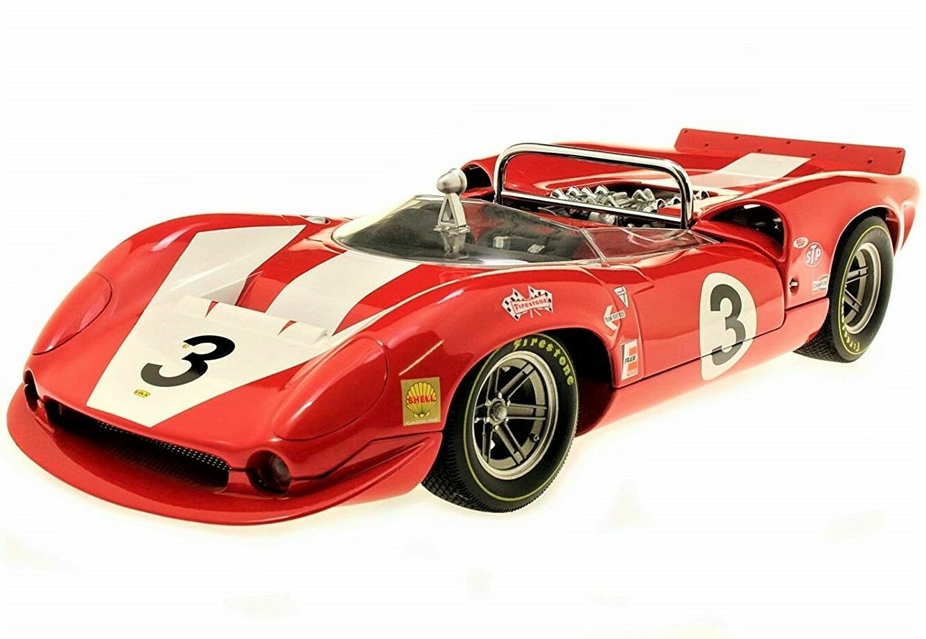 Race Car Le mans Hot Rod Built Metal Model Promo Carousel Red1:18 24 12 55 57