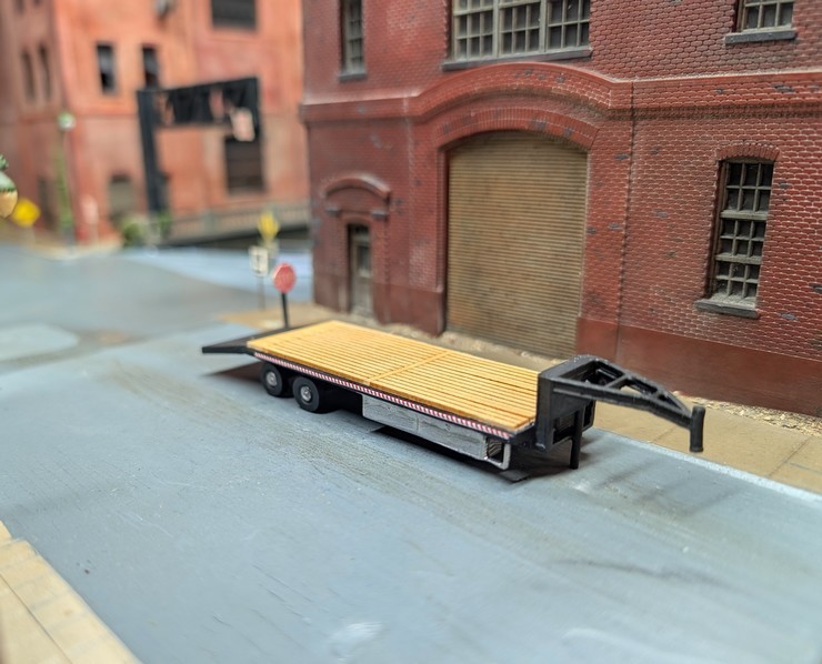 1/87 HO Scale Custom Built 3D Printed Gooseneck Flatbed Equipment Trailers