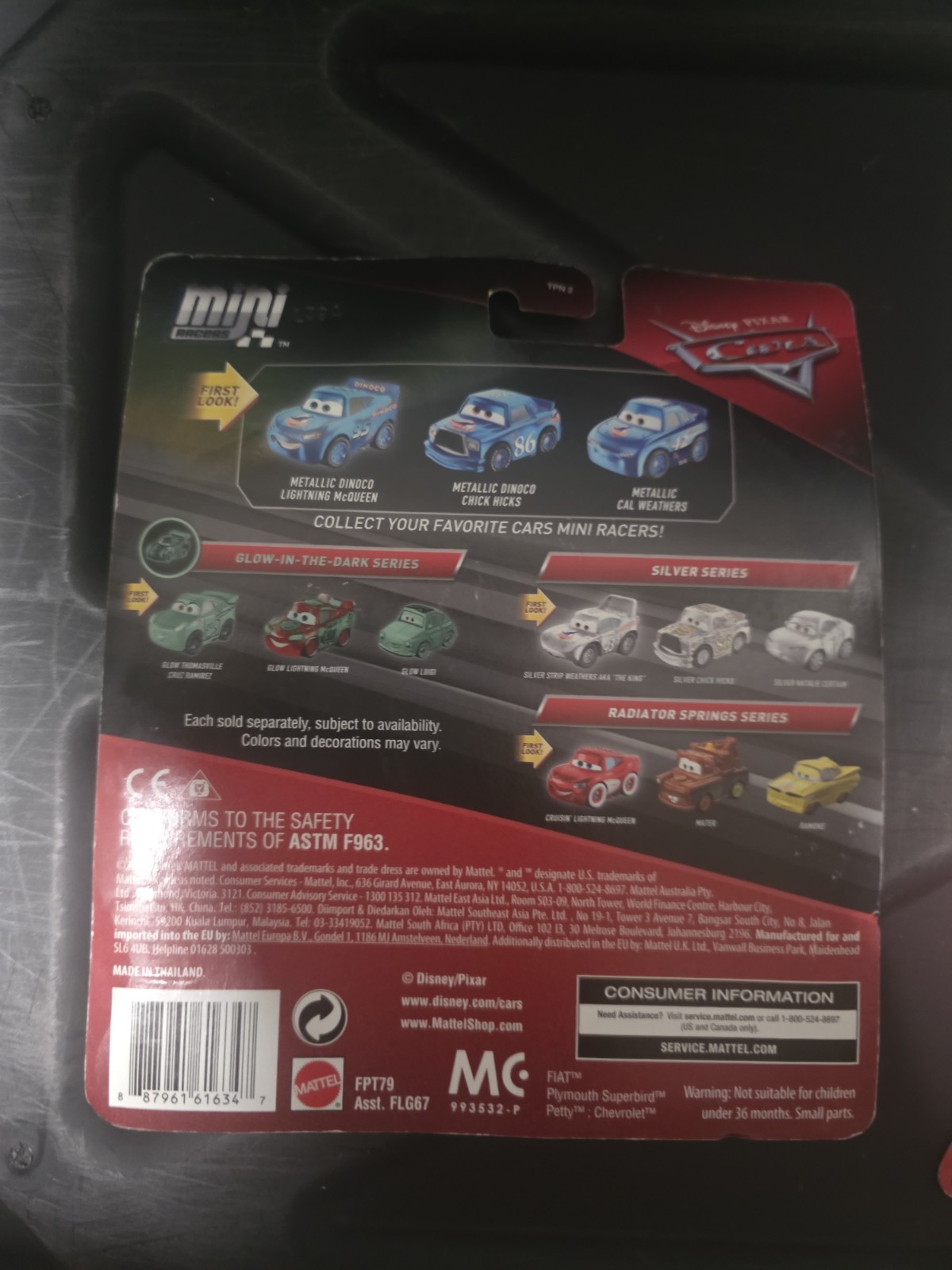 Mattel Disney Pixar Cars Mini Racers Metallic Series Blue Metal 4-Pack Unopened