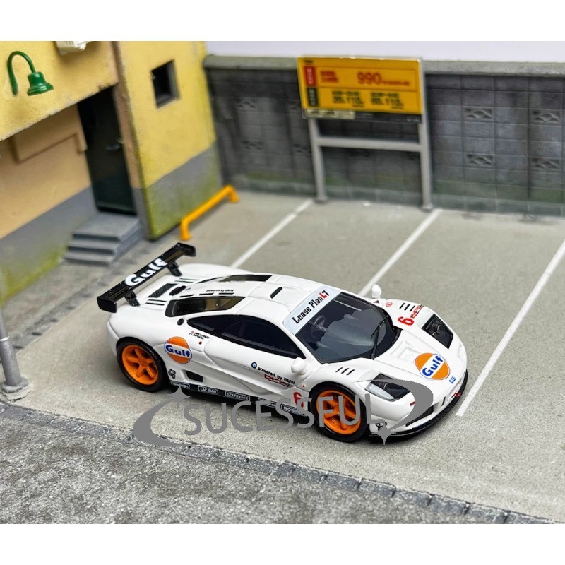 Scalemini 1:64 Gulf F1 GTR Supercar Resin Diecast Model,Racing Collectible Gift