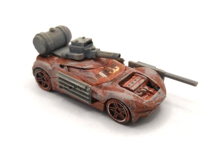 Custom Mad Max Zombie War Wasteland Road Warrior Truck 1/64 Hot Wheels Vehicle