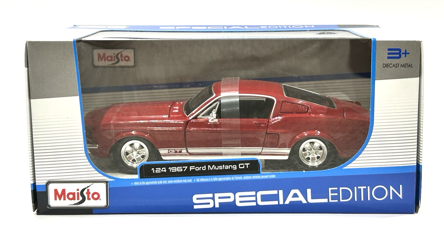 1967 Ford Mustang red muscle car Maisto 1/24 diecast metal model car #31260