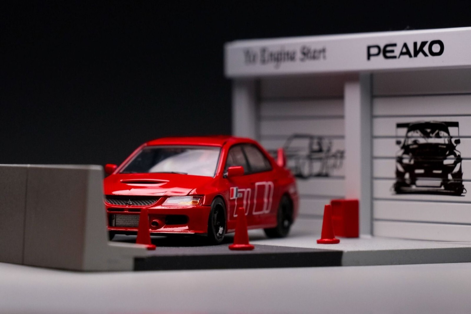 1/64 YES X Peako Mitsubishi Lancer Evolution IX Red Ralliart Special