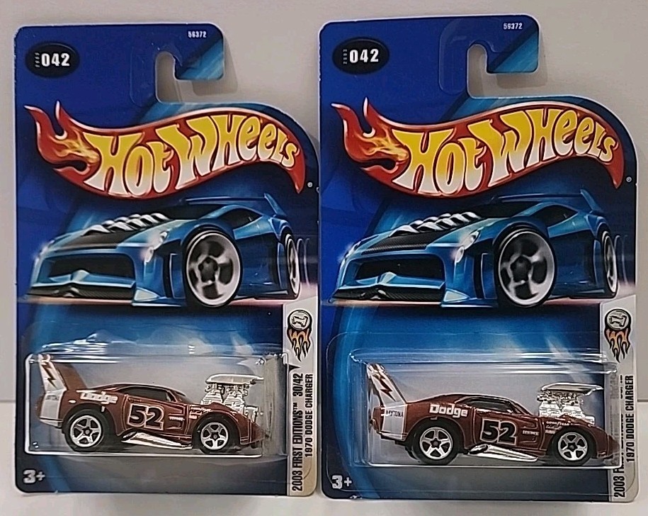 Hot Wheels Lot Of Two 2003 First Editions 1970 Dodge Charger 30/42 Collector…