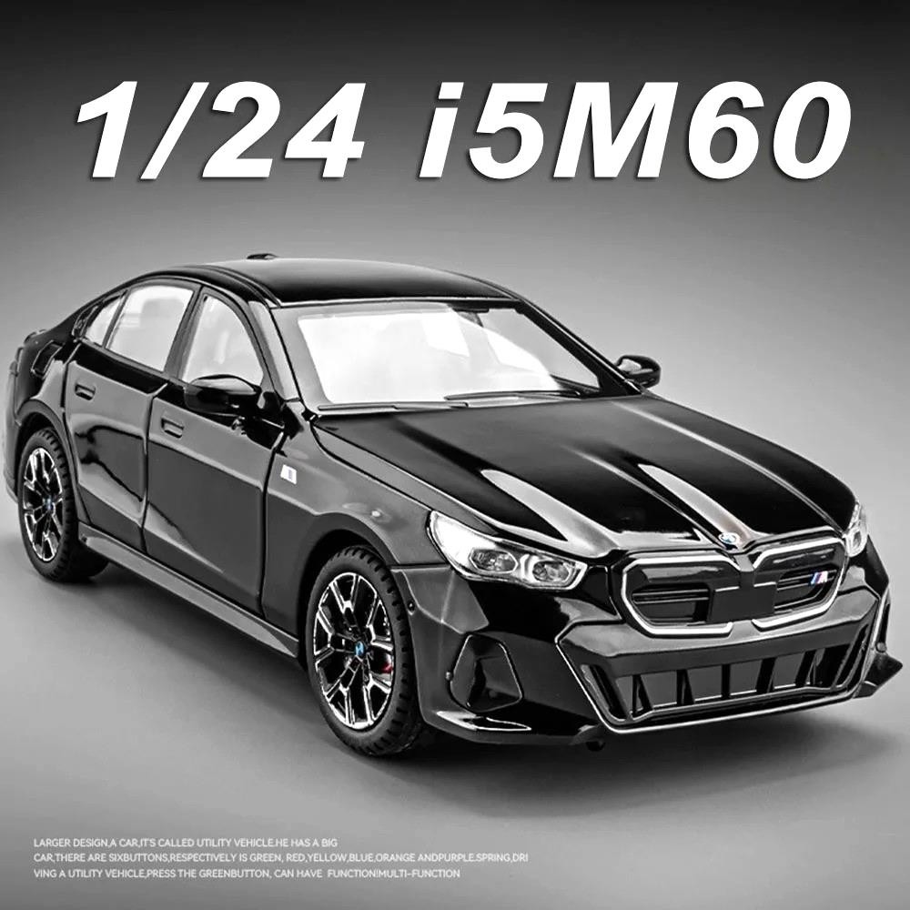 1:24 BMW I5 M60 Alloy Diecast Simulation Sound & Light Car Toy Collectible NEW