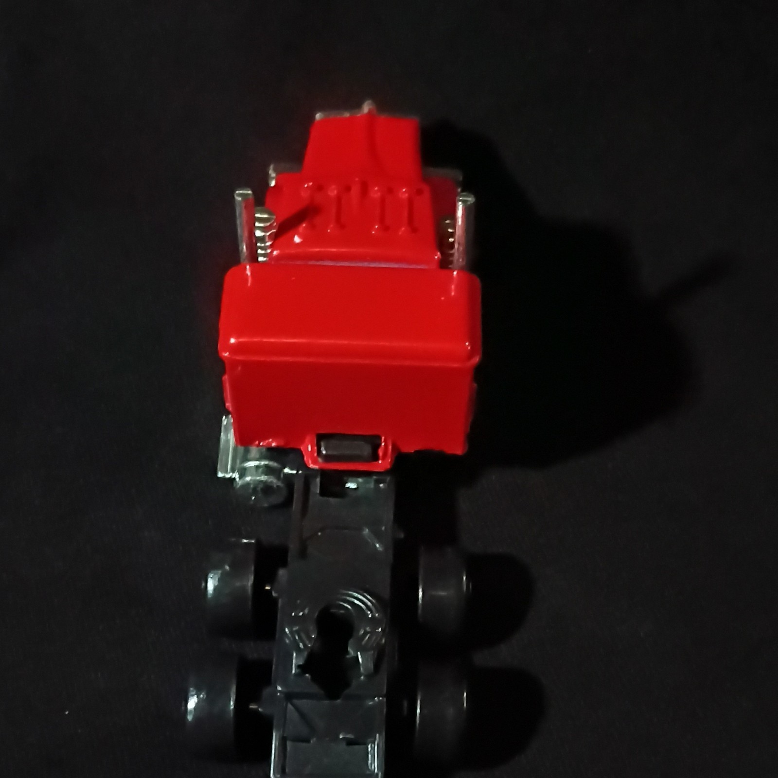 Red/Black Diecast-Style Toy Semi Truck Tractor Cab Unit Vehicle, Made in China