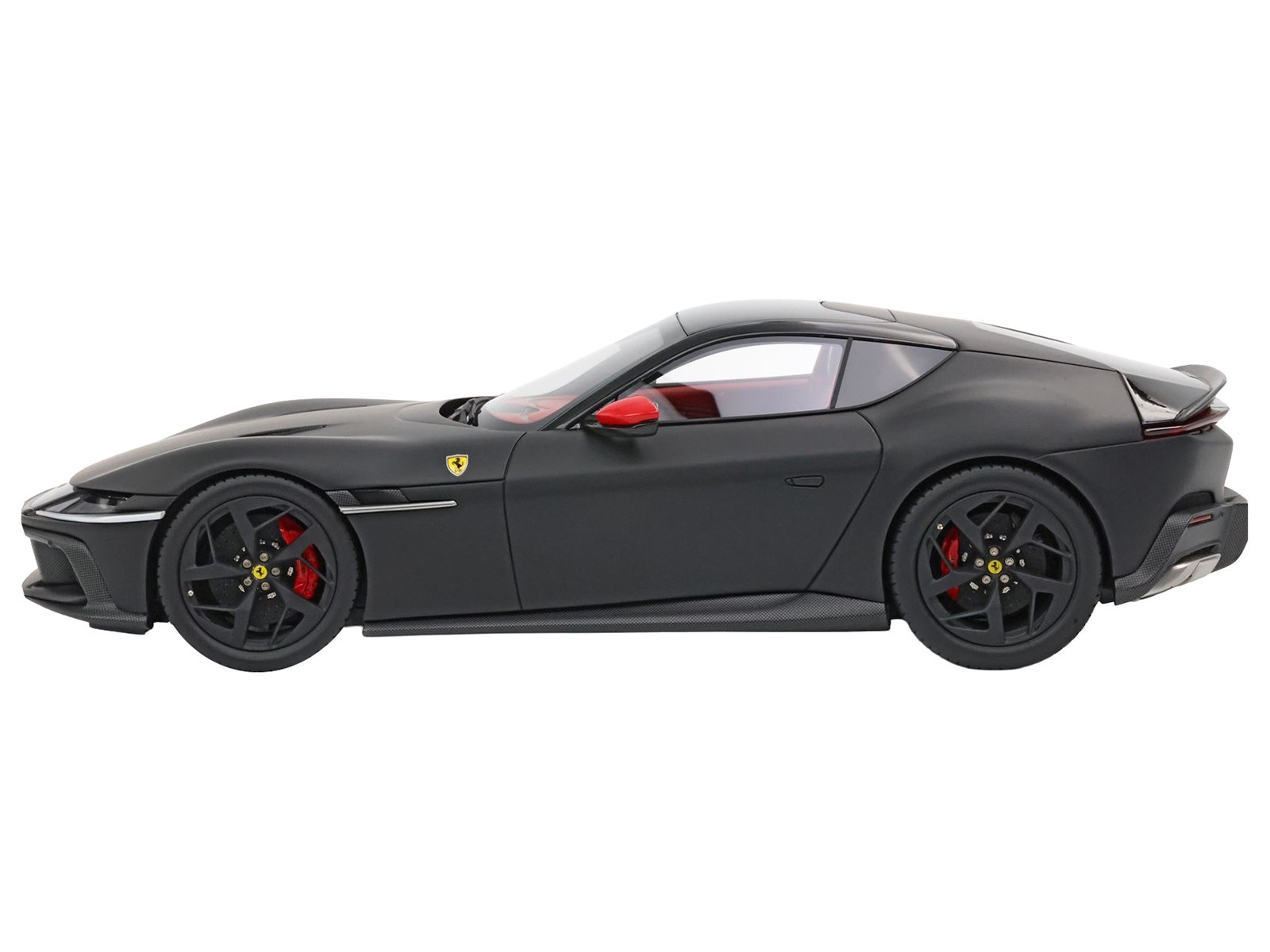 FERRARI 12CILINDRI MATT BLACK & DISPLAY CASE 1/18 MODEL CAR BY BBR P18254 E
