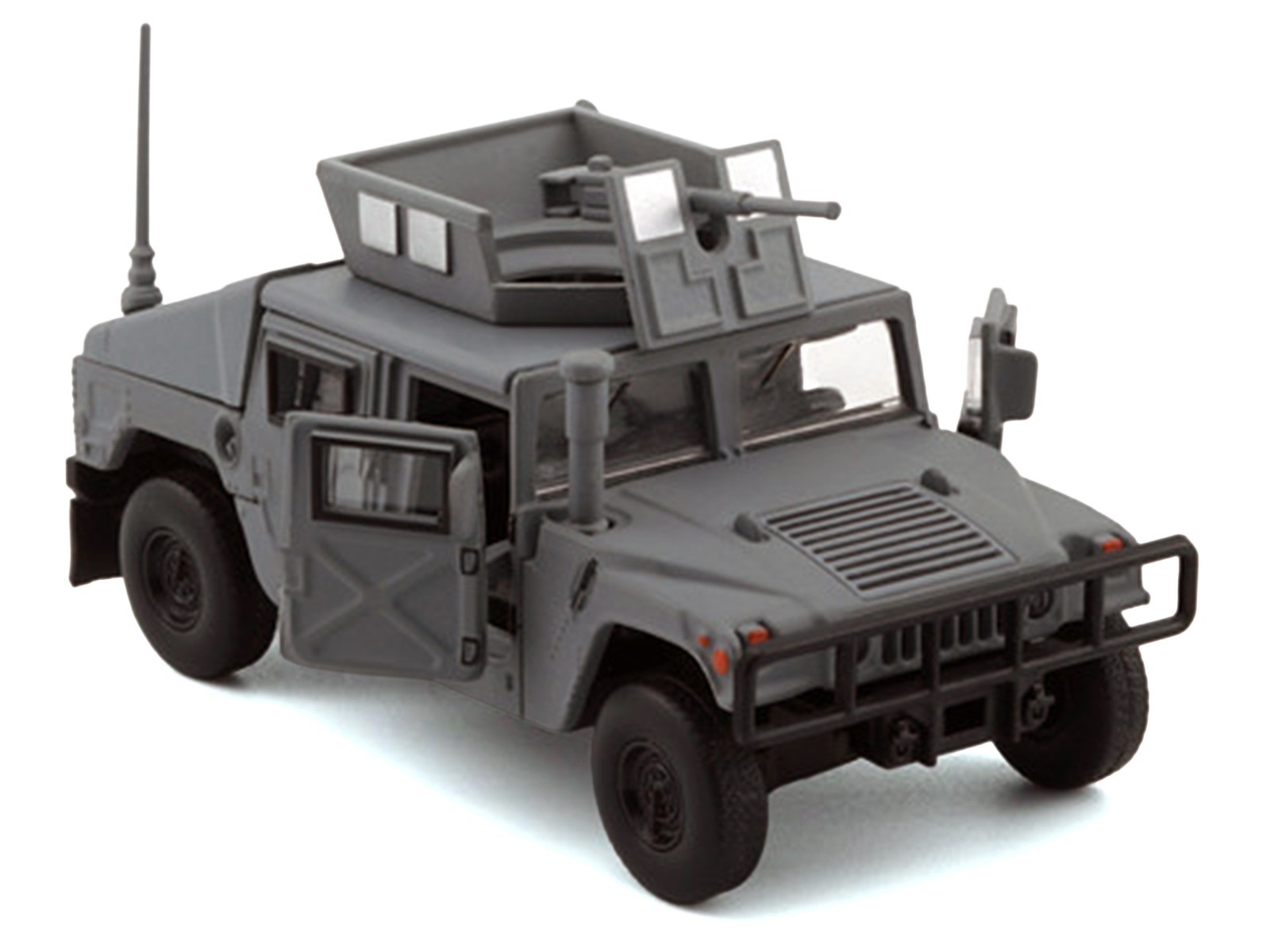 HUMVEE 4-CT MILITARY VEHICLE MATT GRAY 1/64 DIECAST BY BM CREATIONS 64B0461