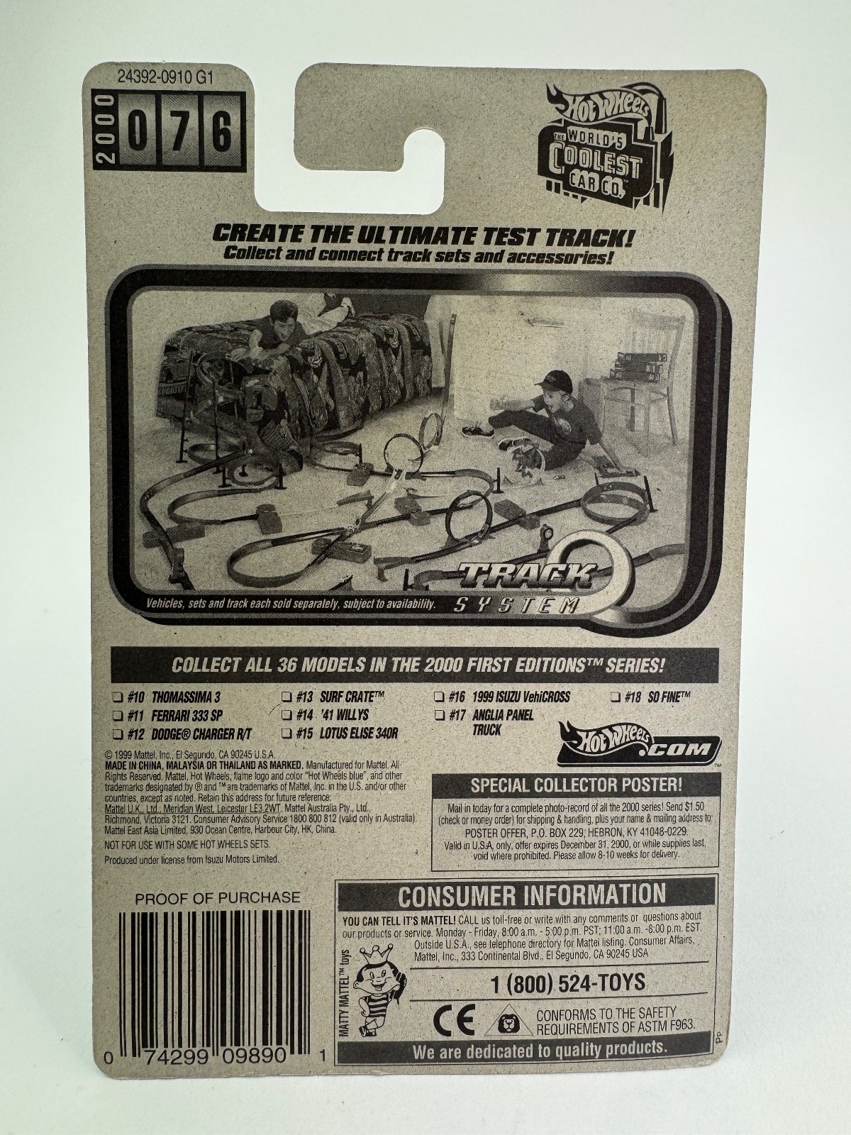 Hot Wheels 2000 First Editions 16/36 Silver 1999 Isuzu VehiCross