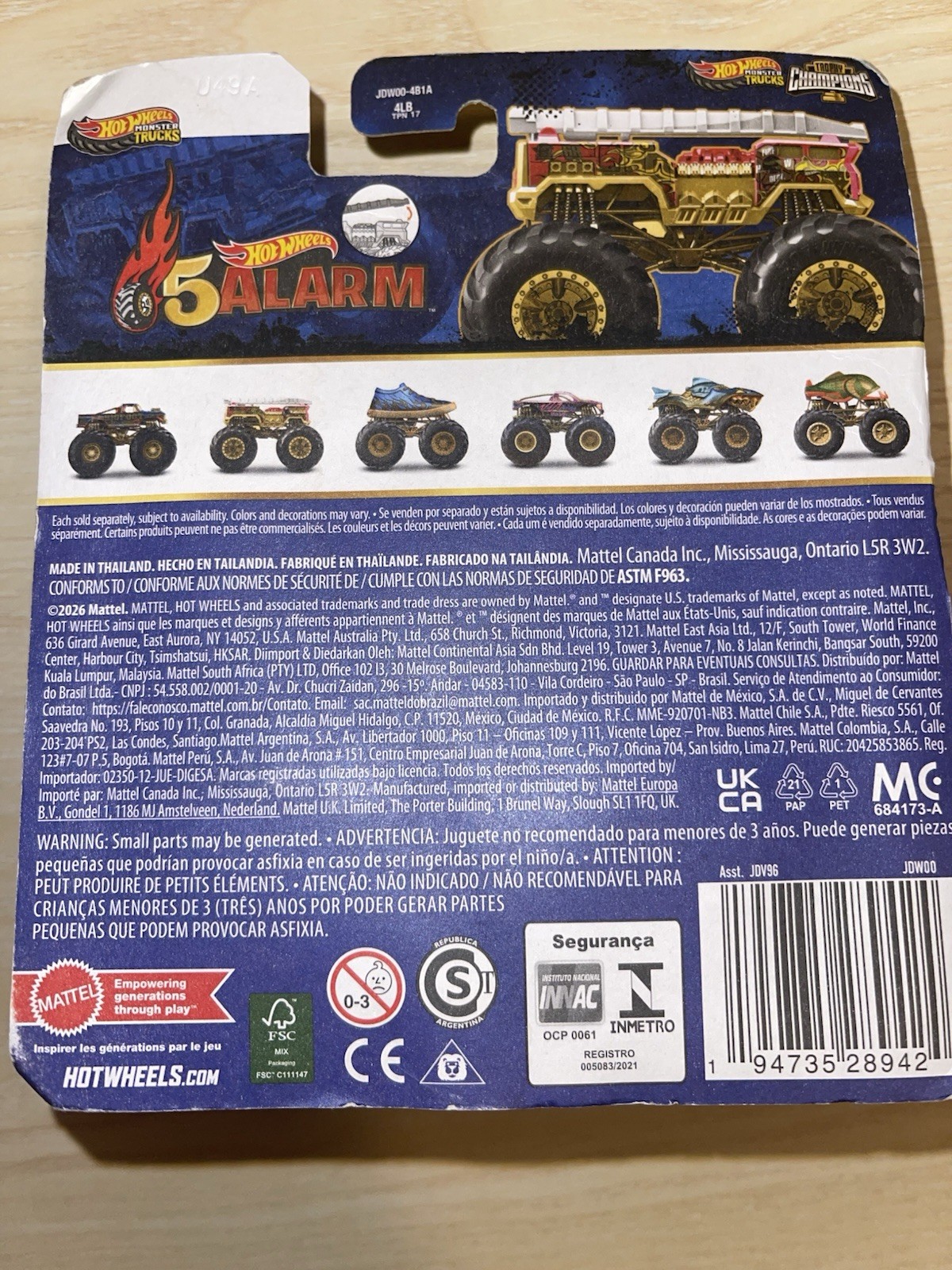 HOT WHEELS MONSTER TRUCK CHASE REDLINE LOT NIGHT SHIFTER MILK MONSTER WILL TRASH