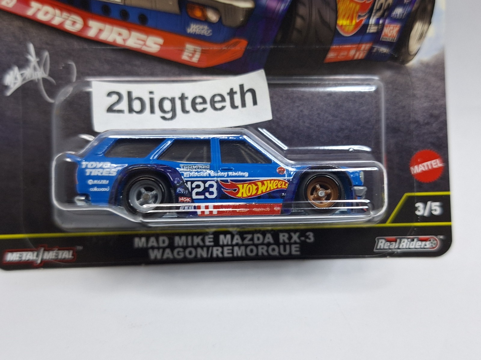 Hot Wheels Premium Ronin Run II Mad Mike Mazda RX-3 Wagon Remorque Real Riders